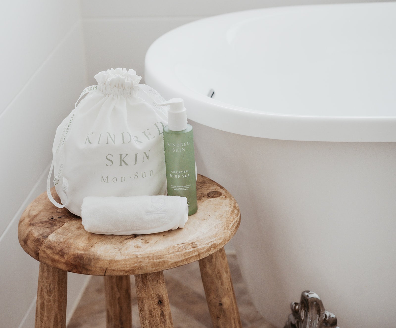 kindred skincare bundles all products in australian woman bathroom getting the basics rights with skin hygiene monday to sunday laundry bag with bamboo antibacterial face towels and deep sea gel cleanser bath